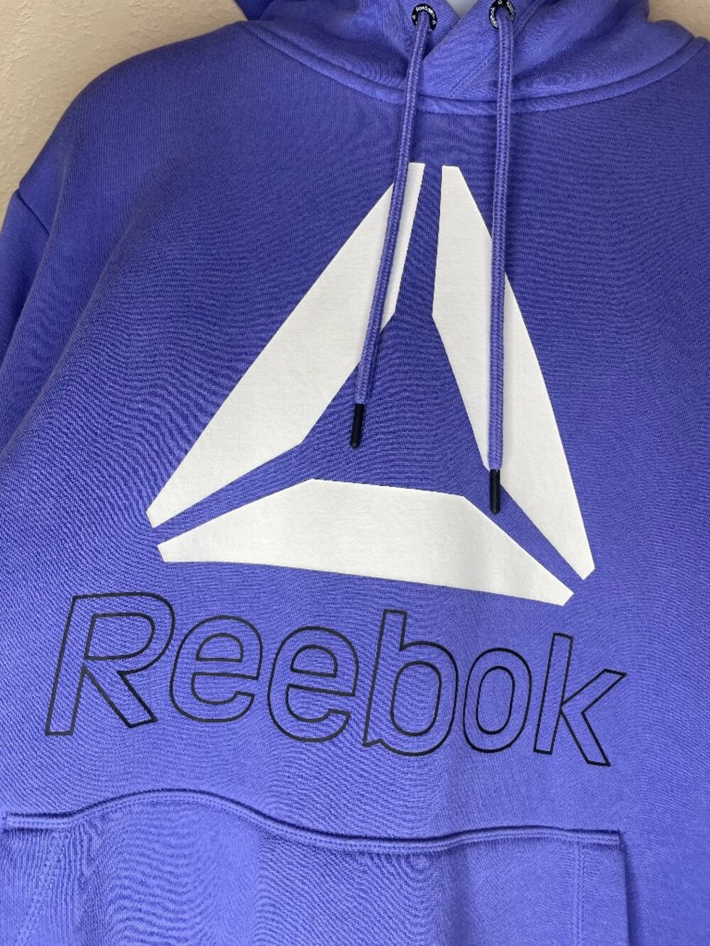 Reebok Gorpcore Purple Big Delta Logo Fleece Pullover Hoodie Mens 2XL - Picture 4 of 11